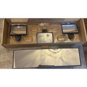 New Large Rearview Car Mirror & 3 Smaller Mirror Set